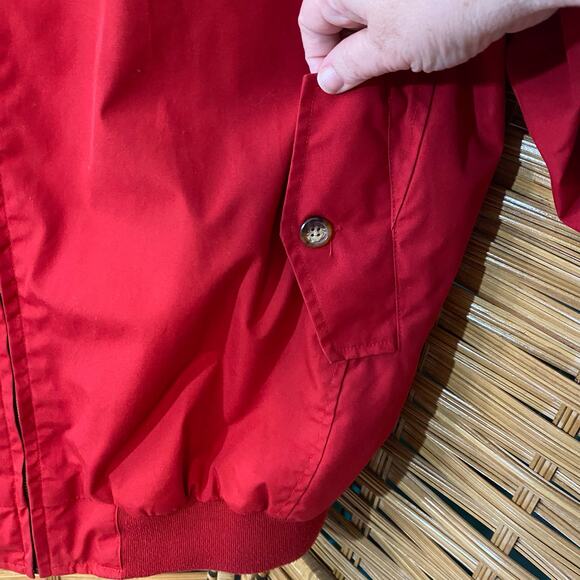 Vintage Orvis Red Harrington Jacket Plaid Lining Hong Kong Made Size L grandpa - Picture 4 of 7